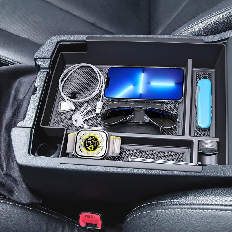 DIAMOOKY Upgraded Center Console Organizer for Toyota 4Runner 2024 2023 2022 2021 2020 2019 2018 2017 2016-2010 Full Size Tray Interior Accessories, Insert Armrest Box Secondary Storage ABS Material - Image 1